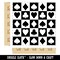 Checkered Card Suits Games Square Rubber Stamp for Stamping Crafting
